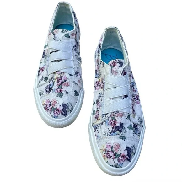 Blowfish Malibu: Marley White Vintage Floral Sneakers - Picture 3 of 5